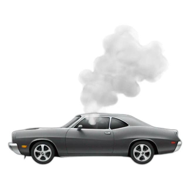car with smoke sticker