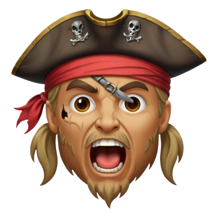 pirate, screaming sticker
