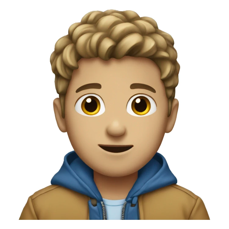 Boy with a blue jacket sticker