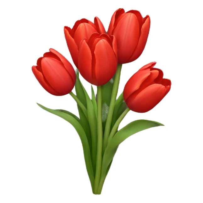 Red tulip bouquet  sticker