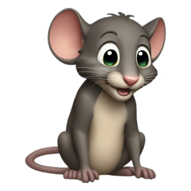 Raton Jerry riendo sticker