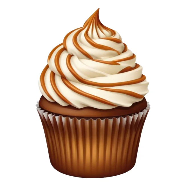 chocolate caramel coconut cupcake  sticker