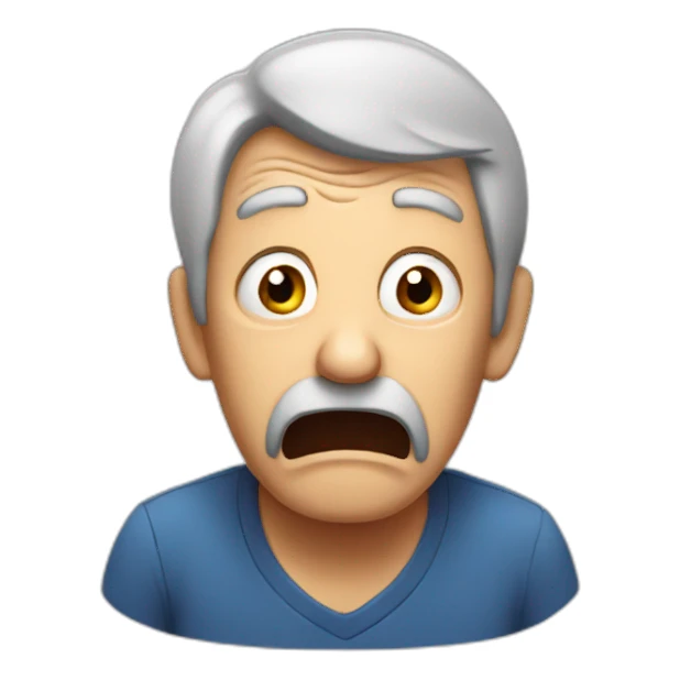 shocked old man sticker