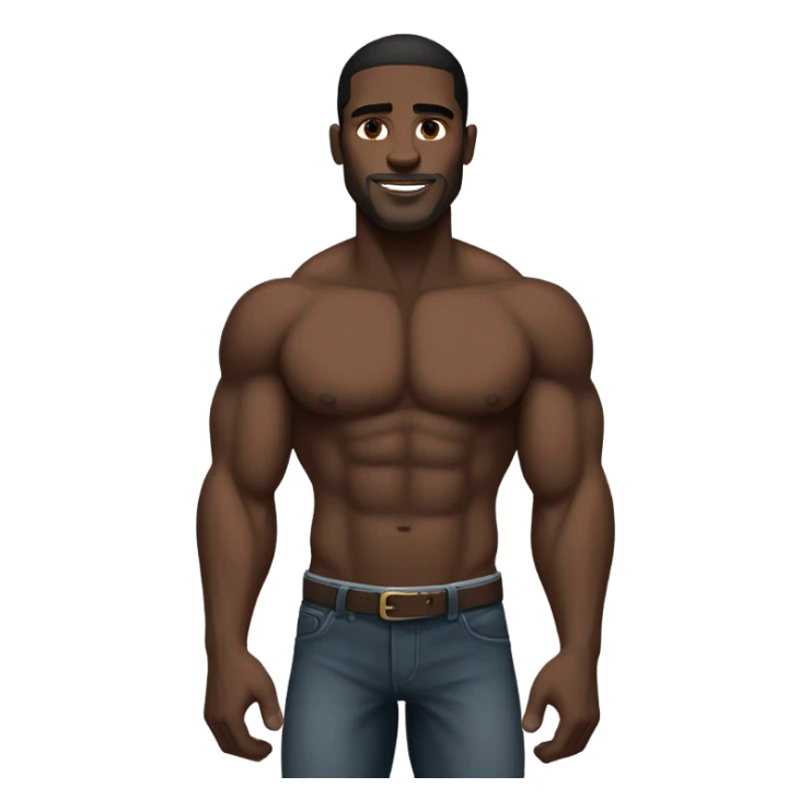 Make a big strong black guy sticker