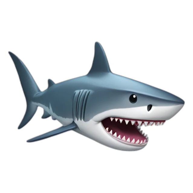 Shark with beard sticker