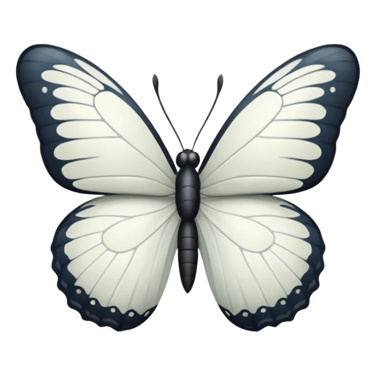 White butterfly sticker