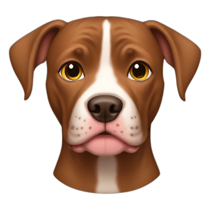 brown pitbull dog female sticker