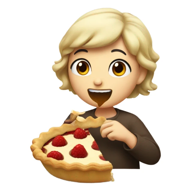 unni eating pie sticker