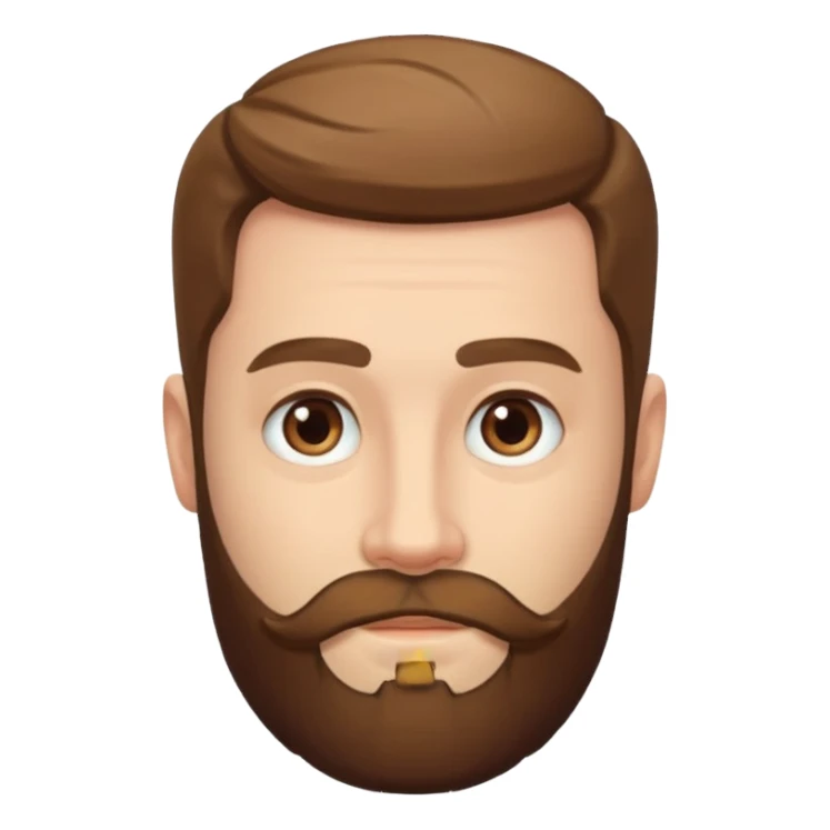 handsome man beard no moustache sticker