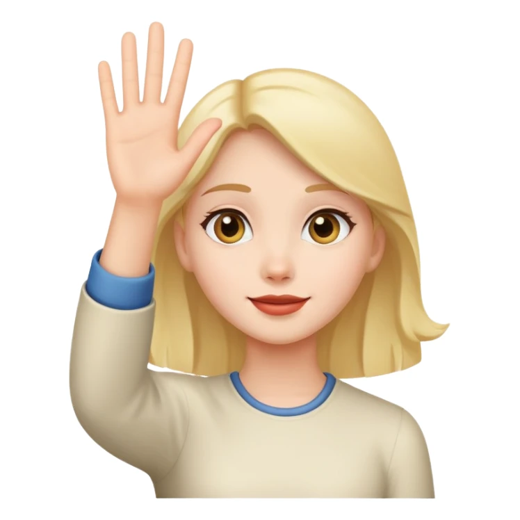 A girl waving goodbye  sticker