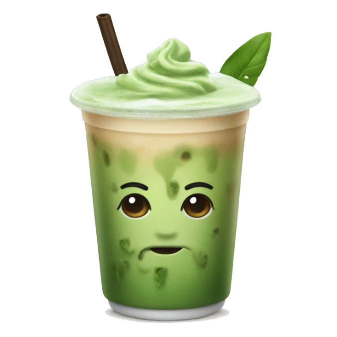 Matcha iced latte  sticker