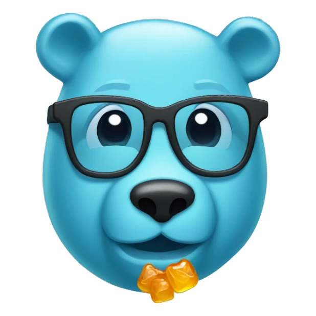 Gummybear with glasses sticker