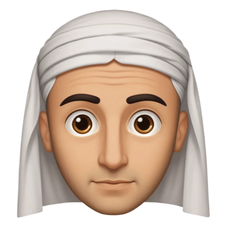 middle eastern balding man with thick eyebrows sticker