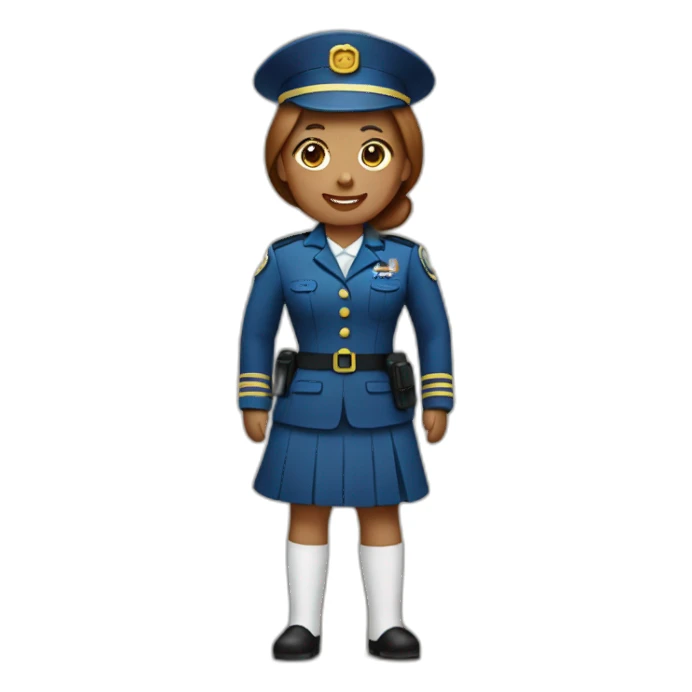 gingerbread woman in uniform sticker