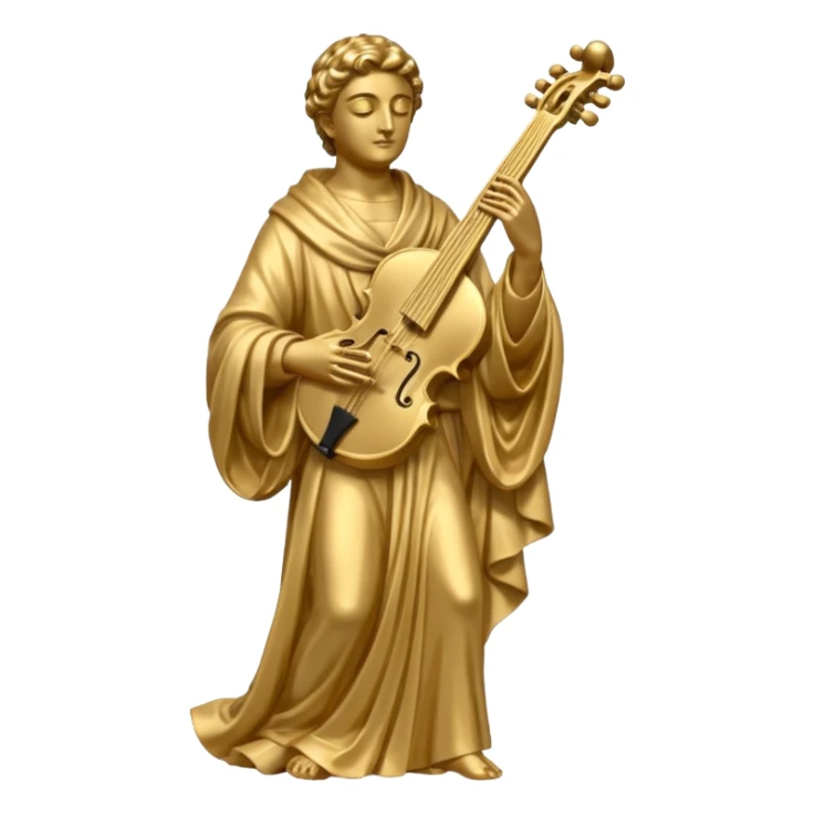 musician statue sticker