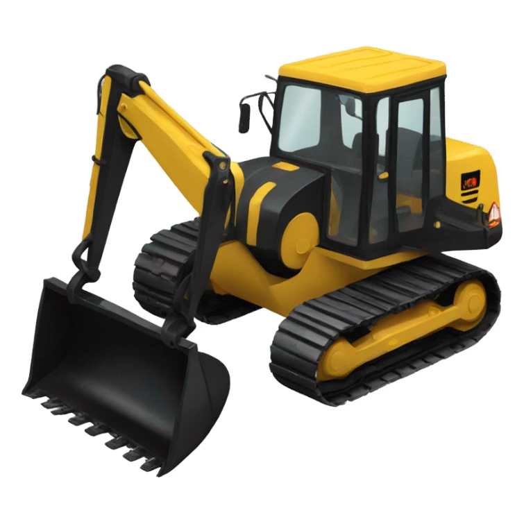 black excavator sticker