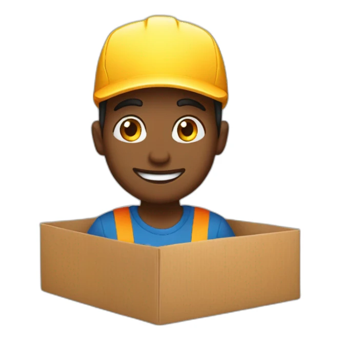 Deliveryman on New Year sticker