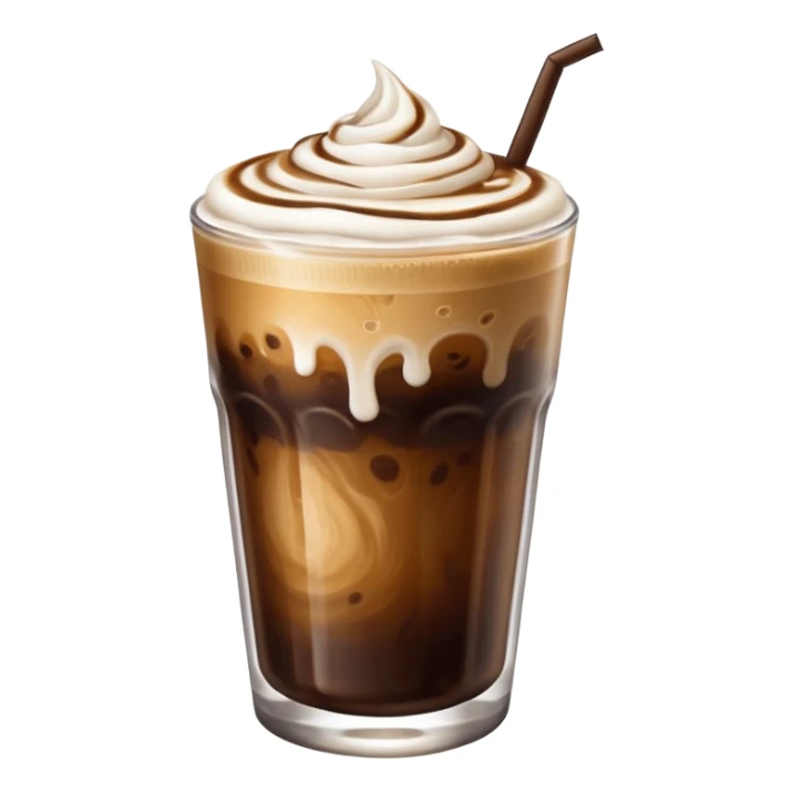 Cold coffee with foam  sticker