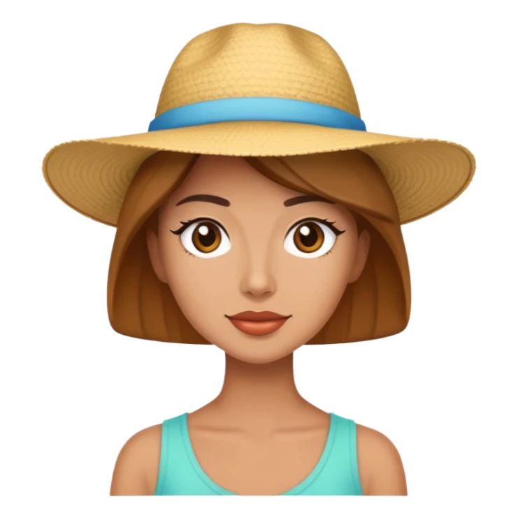 Summer Collins wearing a hat sticker