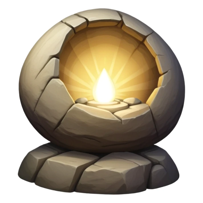 light coming from tomb (Easter) (big round rock moved light coming through) sticker