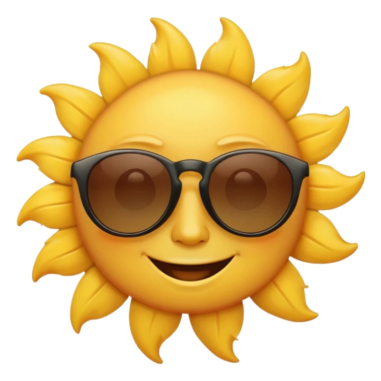 sun with face wearing sunglasses sticker
