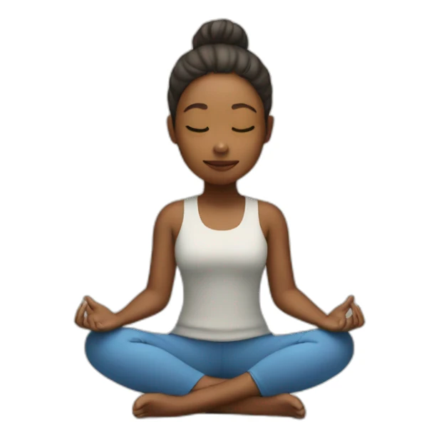 girl meditating saving the world sticker