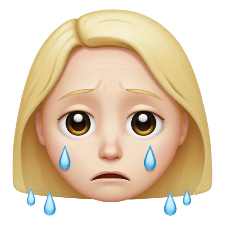 sob emoji but really uncanny sticker