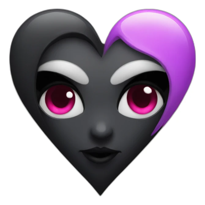 Goth style heart sticker
