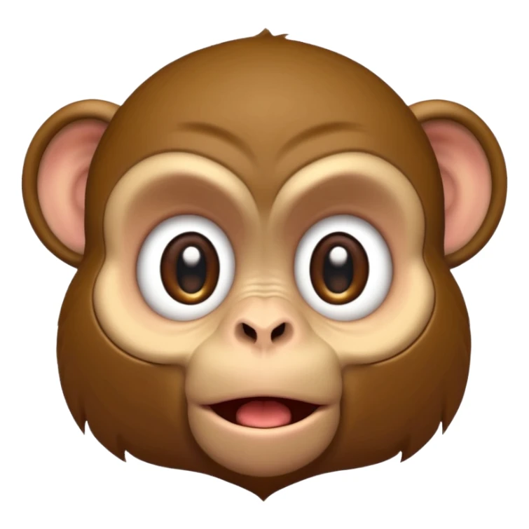 Scared monkey sticker
