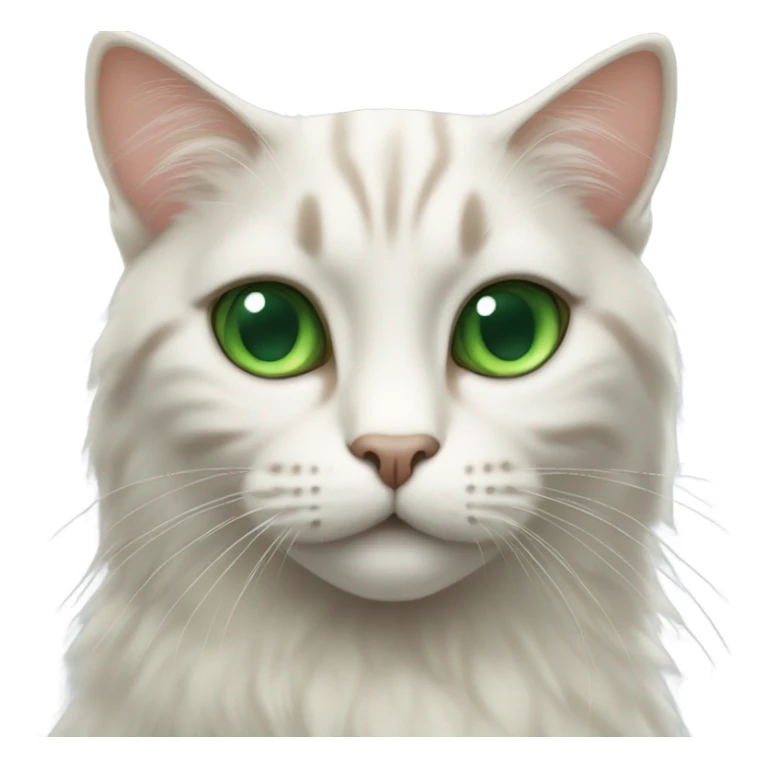 Cat with green eye sticker