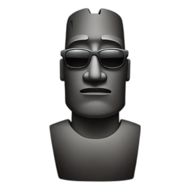 moai wearing dark sunglasses sticker