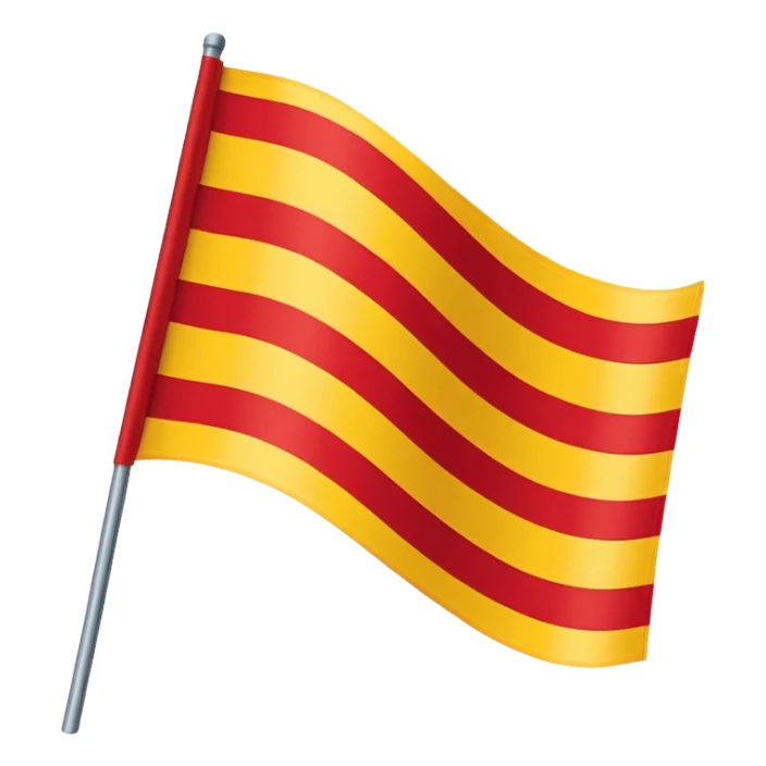 A yellow flag with three red stripes  sticker