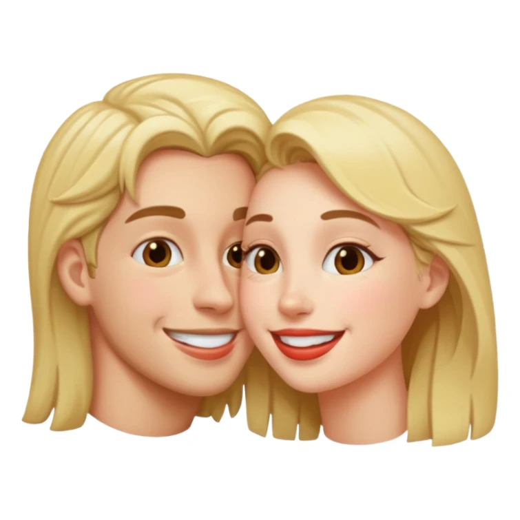 Kiss and smile sticker