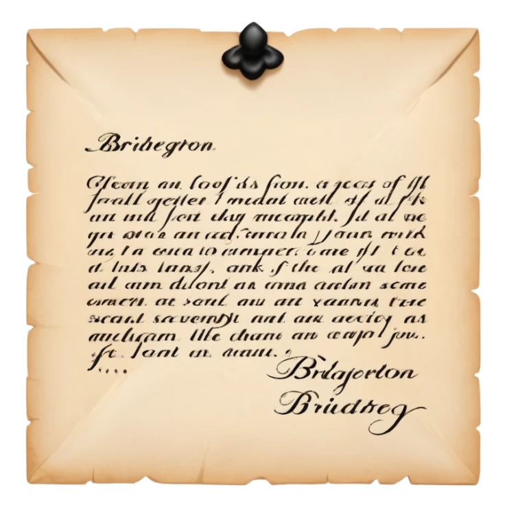 bridgerton letter sticker