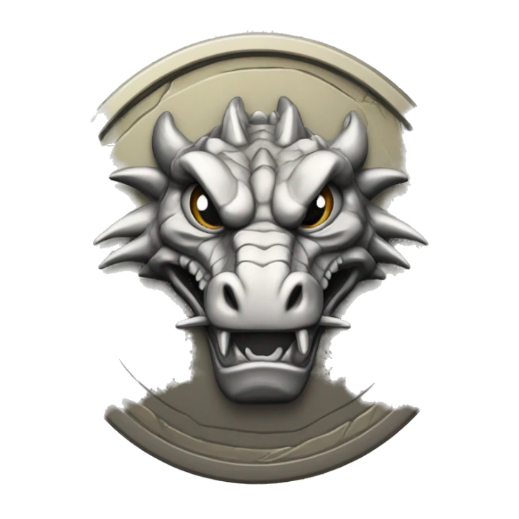 dubloon coin with a dragon head on it sticker