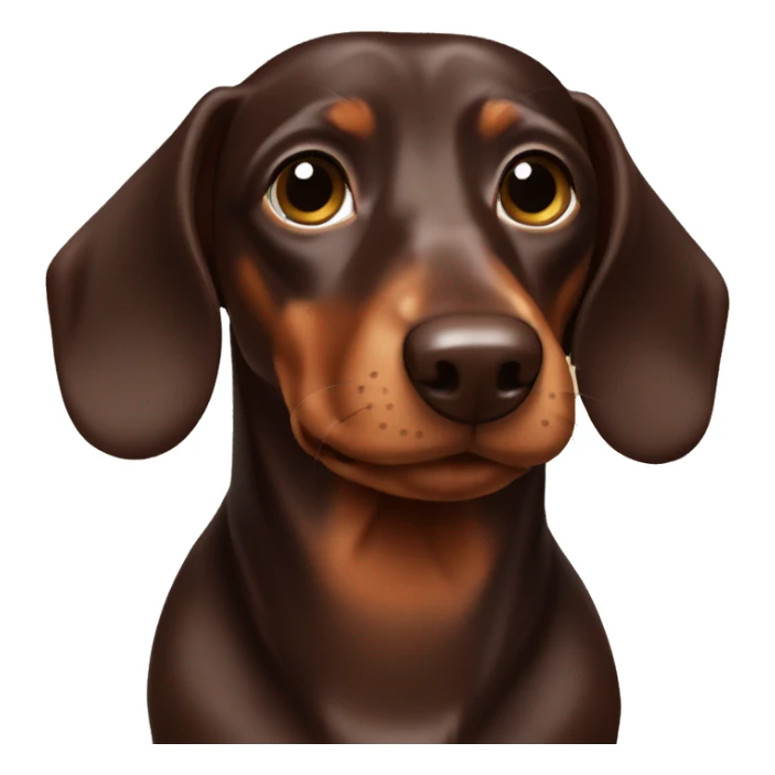 Chocolate & tan dachshund  sticker