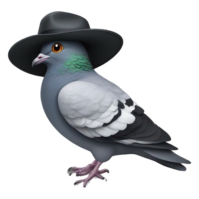 Pigeon with hat sticker