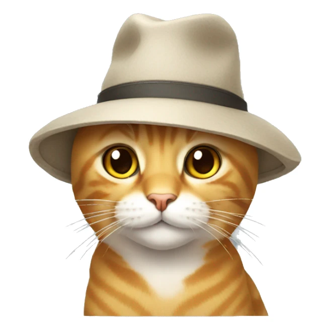 A cat wear hat  sticker
