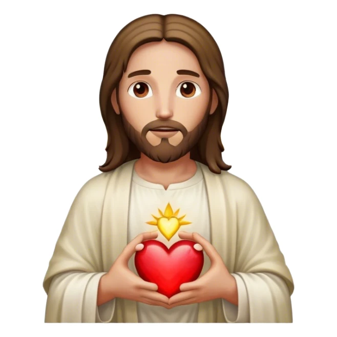 Jesus with Heart sticker