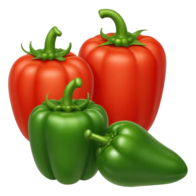 Tomato and bell pepper together sticker