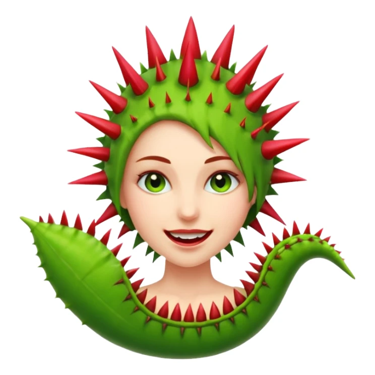Mujer planta carnivora sticker