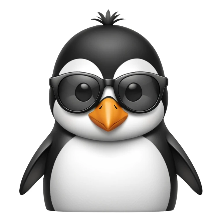 Penguin wearing sunglasses sticker