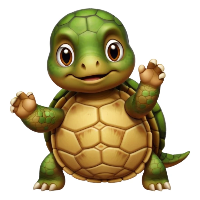 Turtle showing thumbs down but her head is that thumbdown sticker