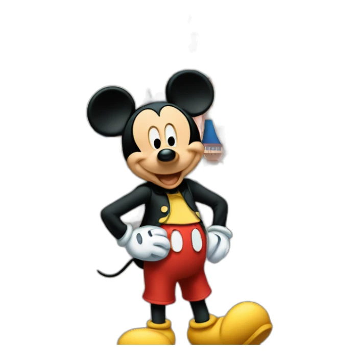 mickey mouse in disney land sticker