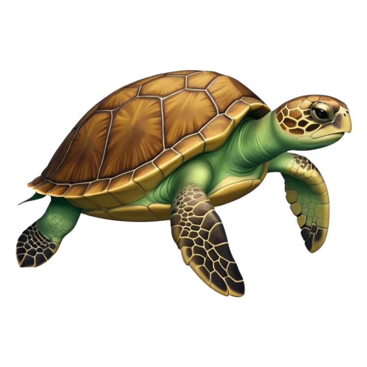 marine turtle on the sea sticker