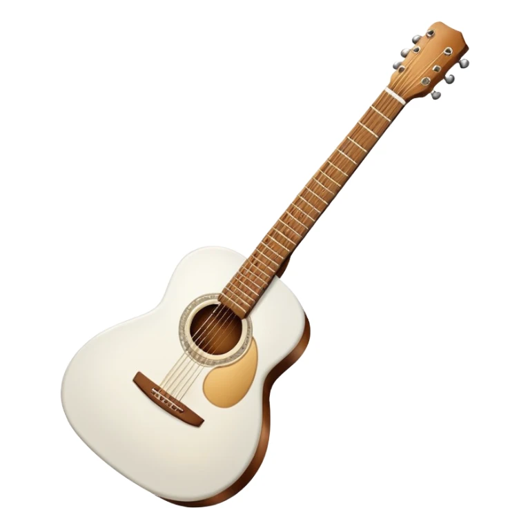 guitar white sticker