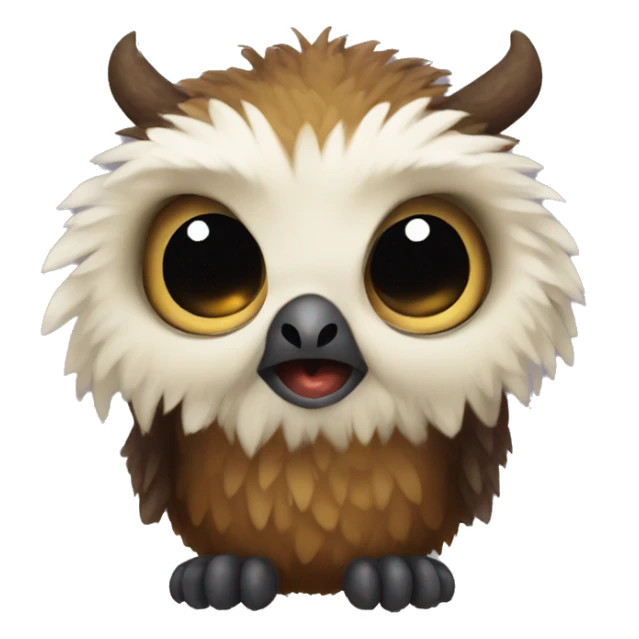 baby owlbear with beak face sticker