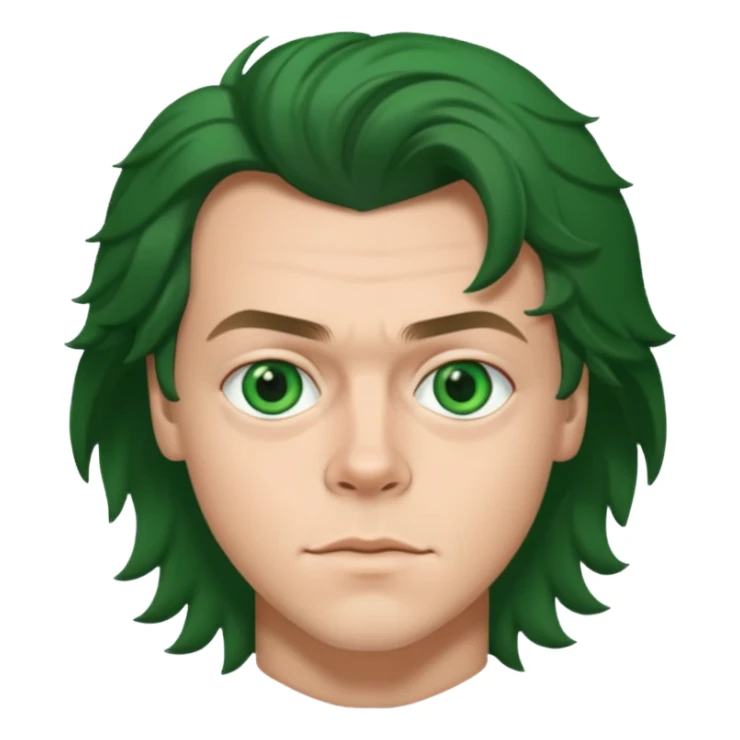 Harry Styles with green eyes sticker