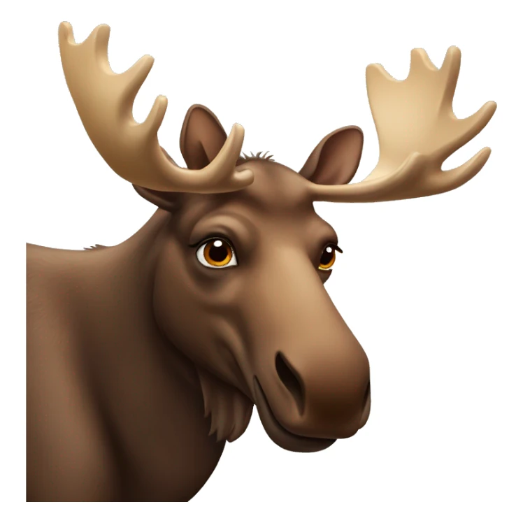 Moose with a birthmark on forehead sticker