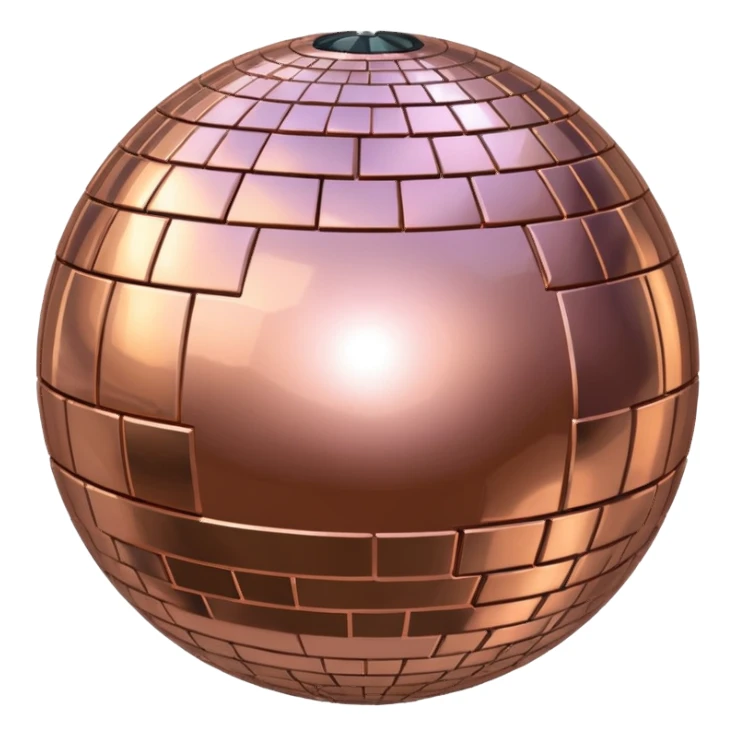 Rose gold disco ball sticker